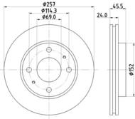 8DD 355 110-931 - Tarcza hamulcowa HELLA PAGID 