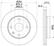 8DD 355 111-351 - Tarcza hamulcowa HELLA PAGID 