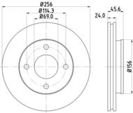 8DD 355 111-511 - Tarcza hamulcowa HELLA PAGID 