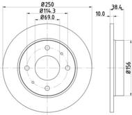 8DD 355 111-531 - Tarcza hamulcowa HELLA PAGID 