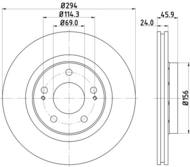 8DD 355 111-571 - Tarcza hamulcowa HELLA PAGID 