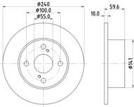 8DD 355 111-711 - Tarcza hamulcowa HELLA PAGID 