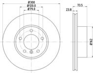 8DD 355 111-921 - Tarcza hamulcowa HELLA PAGID 