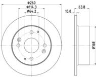 8DD 355 112-011 - Tarcza hamulcowa HELLA PAGID 