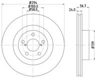 8DD 355 112-051 - Tarcza hamulcowa HELLA PAGID 