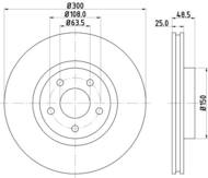 8DD 355 112-191 - Tarcza hamulcowa HELLA PAGID 