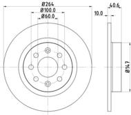 8DD 355 112-621 - Tarcza hamulcowa HELLA PAGID 