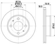 8DD 355 112-761 - Tarcza hamulcowa HELLA PAGID 