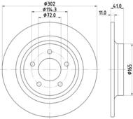 8DD 355 112-901 - Tarcza hamulcowa HELLA PAGID 