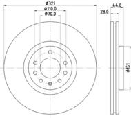 8DD 355 113-101 - Tarcza hamulcowa HELLA PAGID 