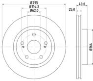 8DD 355 113-621 - Tarcza hamulcowa HELLA PAGID 