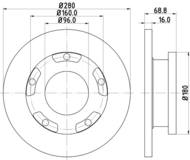 8DD 355 113-811 - Tarcza hamulcowa HELLA PAGID 