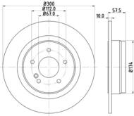 8DD 355 114-211 - Tarcza hamulcowa HELLA PAGID 