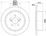 8DD 355 114-641 - Tarcza hamulcowa HELLA PAGID 