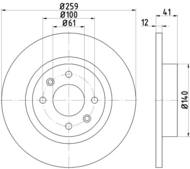 8DD 355 115-271 - Tarcza hamulcowa HELLA PAGID 