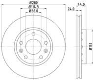 8DD 355 116-151 - Tarcza hamulcowa HELLA PAGID 