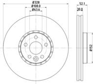 8DD 355 116-181 - Tarcza hamulcowa HELLA PAGID 