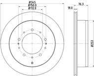 8DD 355 116-331 - Tarcza hamulcowa HELLA PAGID 