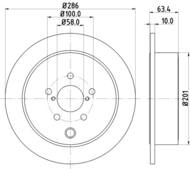 8DD 355 116-421 - Tarcza hamulcowa HELLA PAGID 