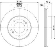 8DD 355 116-471 - Tarcza hamulcowa HELLA PAGID 