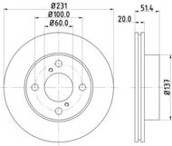 8DD 355 116-501 - Tarcza hamulcowa HELLA PAGID 