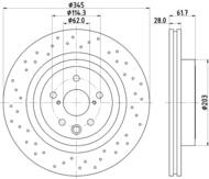 8DD 355 116-511 - Tarcza hamulcowa HELLA PAGID 