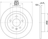 8DD 355 116-601 - Tarcza hamulcowa HELLA PAGID 