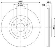 8DD 355 116-761 - Tarcza hamulcowa HELLA PAGID 