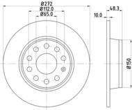 8DD 355 116-971 - Tarcza hamulcowa HELLA PAGID 