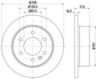 8DD 355 117-641 - Tarcza hamulcowa HELLA PAGID 