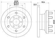 8DD 355 117-501 - Tarcza hamulcowa HELLA PAGID 