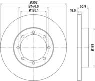 8DD 355 117-281 - Tarcza hamulcowa HELLA PAGID 