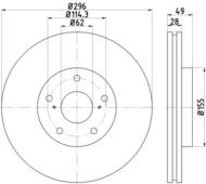 8DD 355 117-431 - Tarcza hamulcowa HELLA PAGID 