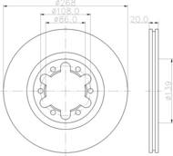 8DD 355 117-671 - Tarcza hamulcowa HELLA PAGID 