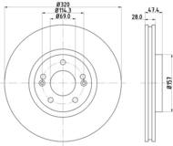 8DD 355 117-971 - Tarcza hamulcowa HELLA PAGID 