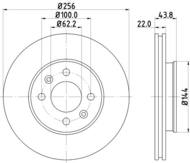 8DD 355 117-981 - Tarcza hamulcowa HELLA PAGID 