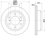 8DD 355 118-651 - Tarcza hamulcowa HELLA PAGID 