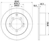 8DD 355 118-661 - Tarcza hamulcowa HELLA PAGID 