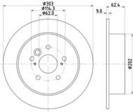 8DD 355 118-721 - Tarcza hamulcowa HELLA PAGID 