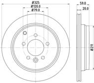 8DD 355 118-771 - Tarcza hamulcowa HELLA PAGID 