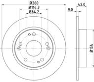 8DD 355 118-991 - Tarcza hamulcowa HELLA PAGID 