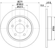 8DD 355 118-221 - Tarcza hamulcowa HELLA PAGID 