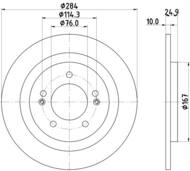 8DD 355 118-231 - Tarcza hamulcowa HELLA PAGID 