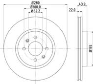 8DD 355 118-251 - Tarcza hamulcowa HELLA PAGID 