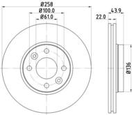 8DD 355 118-491 - Tarcza hamulcowa HELLA PAGID 