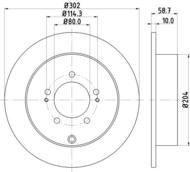 8DD 355 119-061 - Tarcza hamulcowa HELLA PAGID 