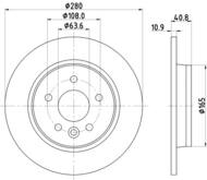 8DD 355 119-501 - Tarcza hamulcowa HELLA PAGID 