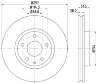 8DD 355 119-581 - Tarcza hamulcowa HELLA PAGID 