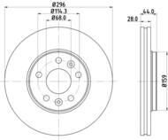 8DD 355 122-601 - Tarcza hamulcowa HELLA PAGID 