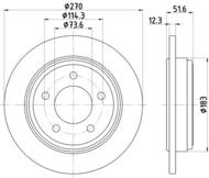 8DD 355 122-361 - Tarcza hamulcowa HELLA PAGID 